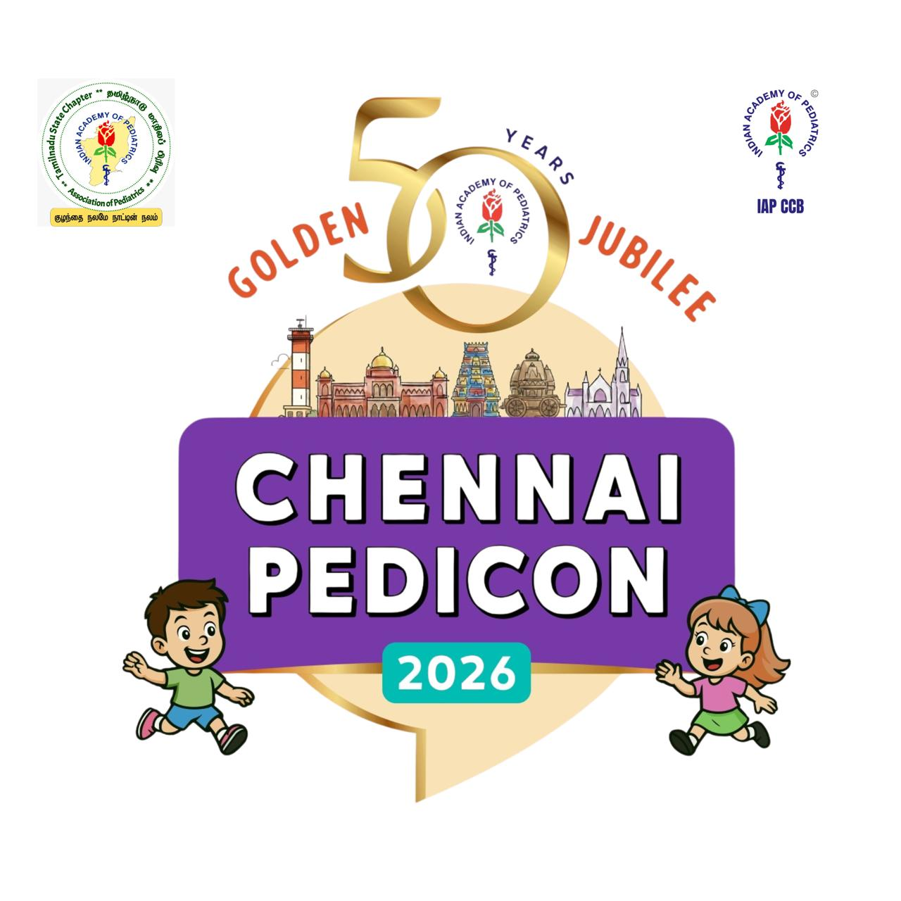 Chennai Pedicon 2026 Golden Jubilee logo