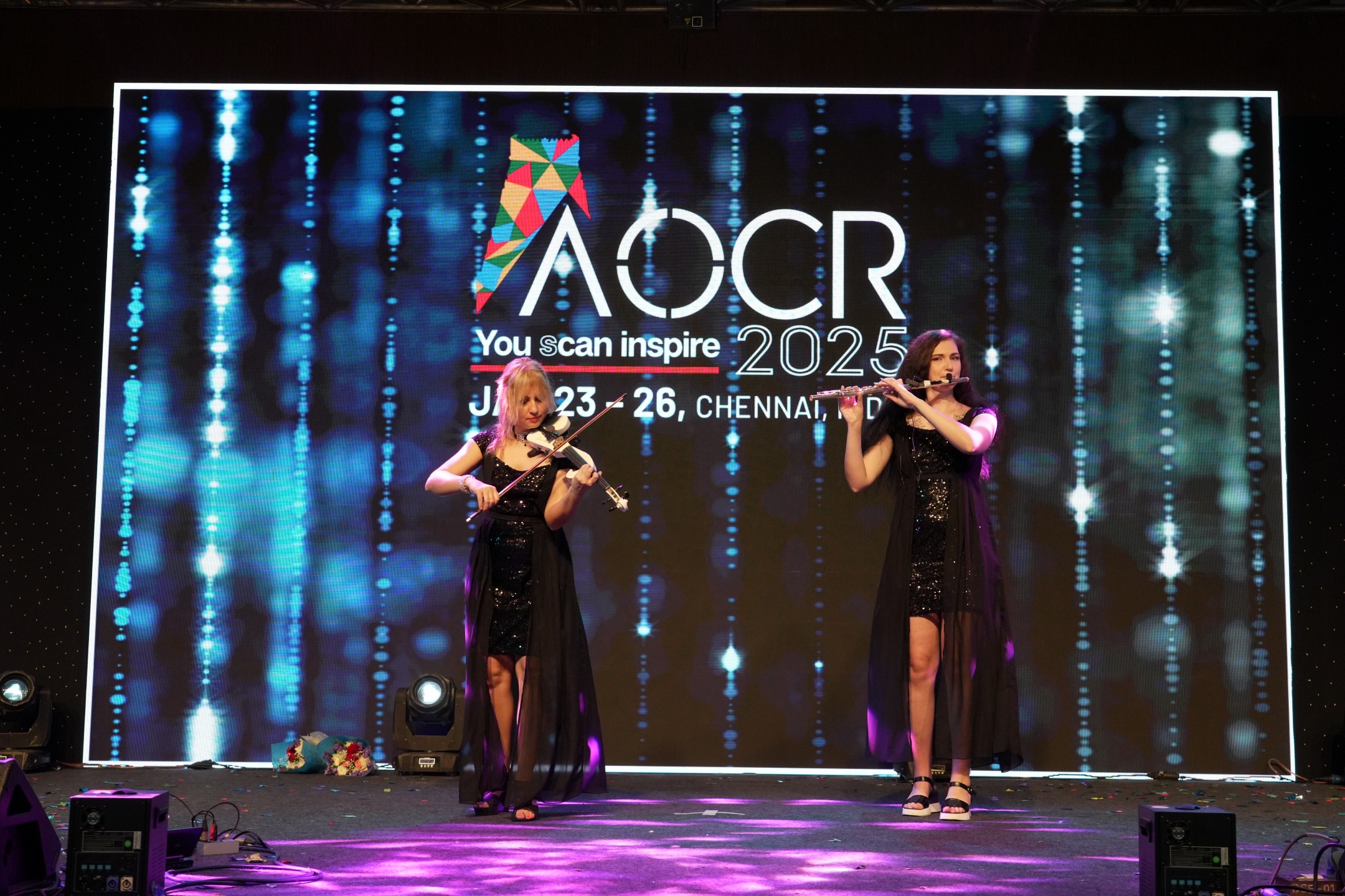 Pavithram Events on-site crew at a Golden Night corporate programme